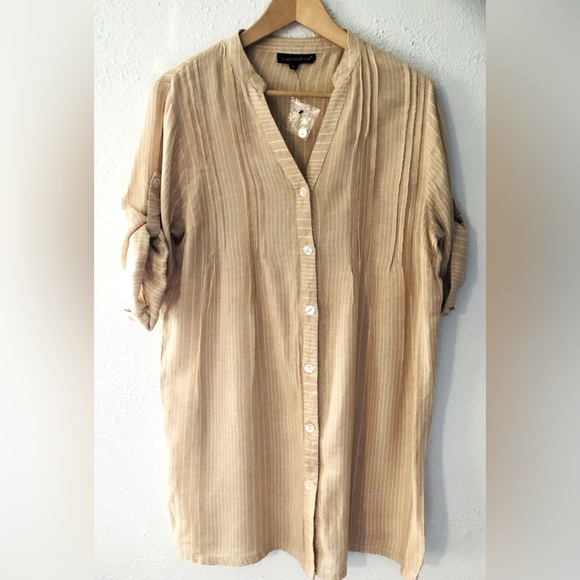 Club Z Collection 100% Cotton button down shirt  NWOT. - Picture 1 of 3